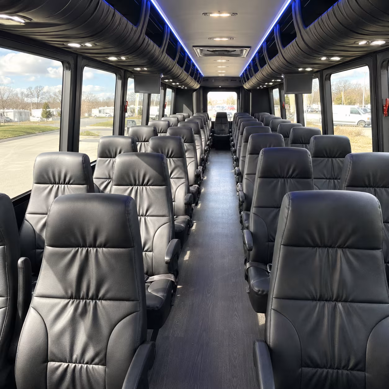 orem 28 passenger minibus interior