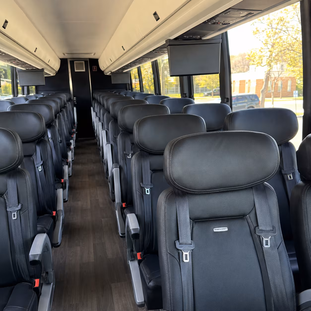 orem 45 passenger charter bus inside
