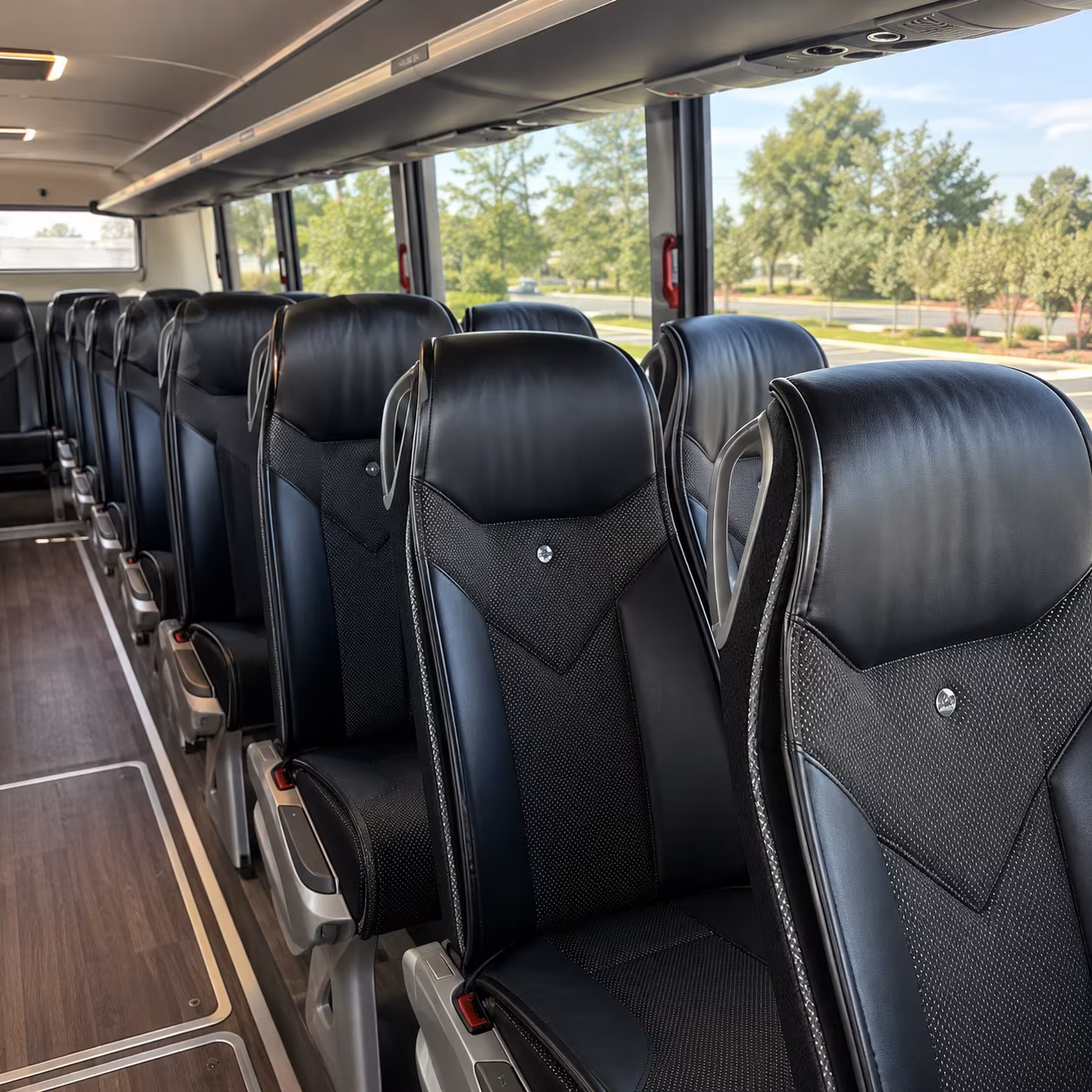 orem 45 passenger charter bus interior