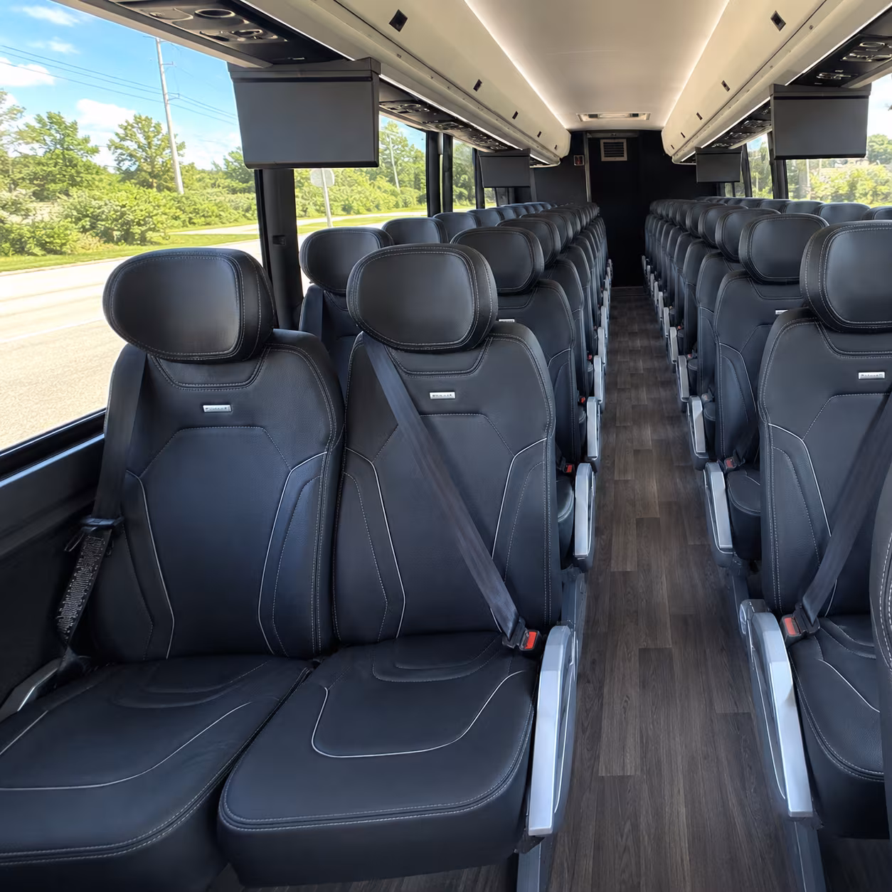 orem 47 passenger charter bus inside
