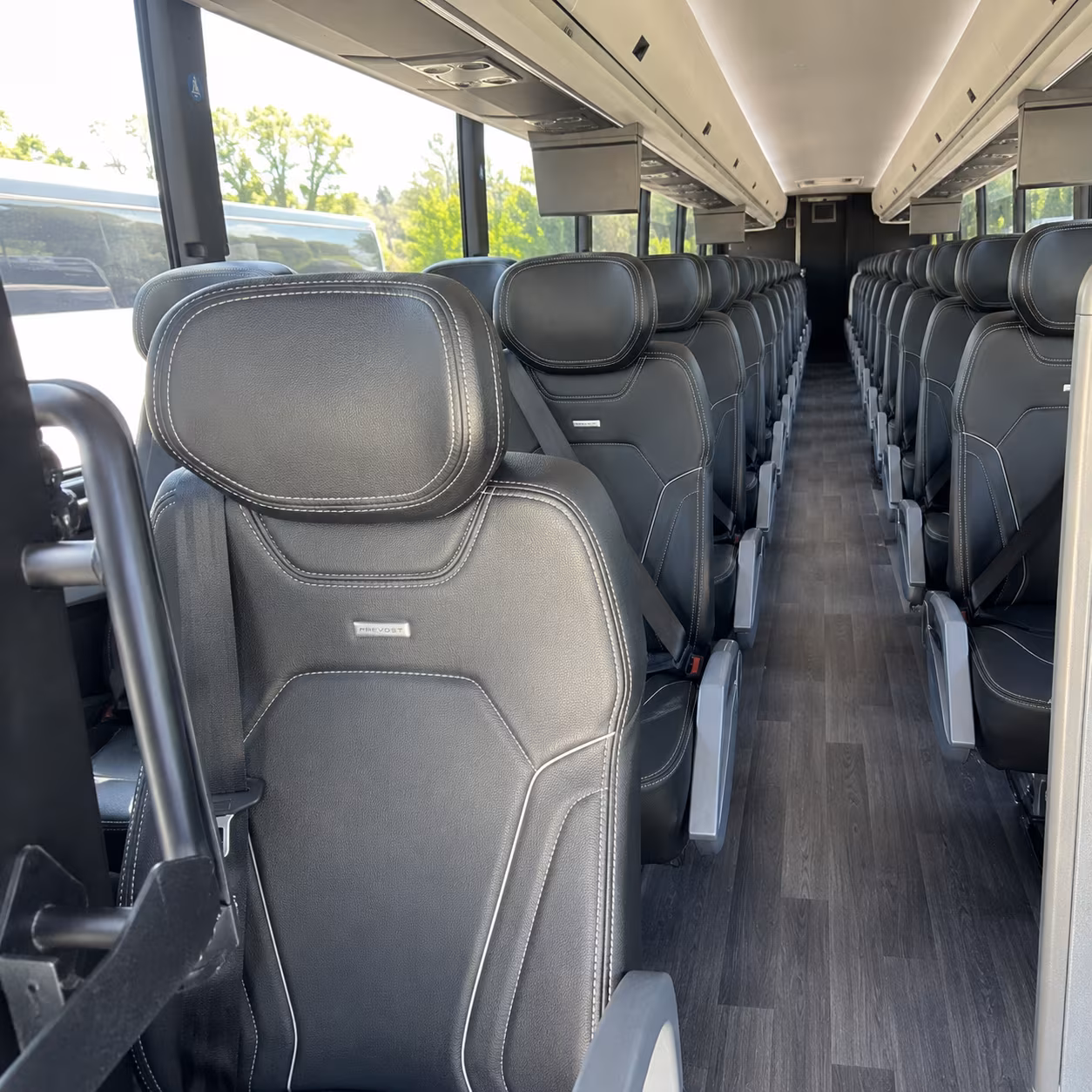 orem 47 passenger charter bus interior