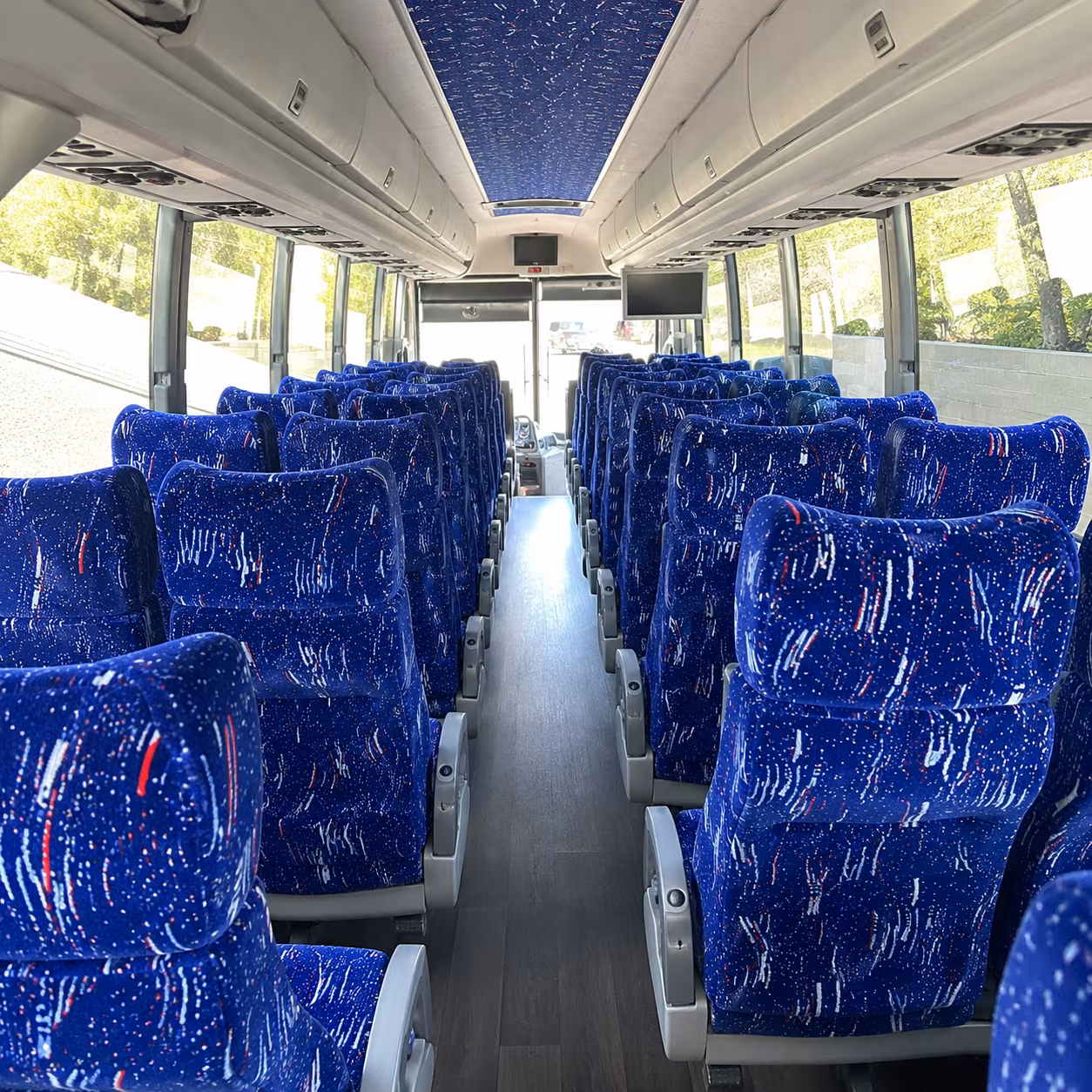 orem 50 passenger charter bus interior