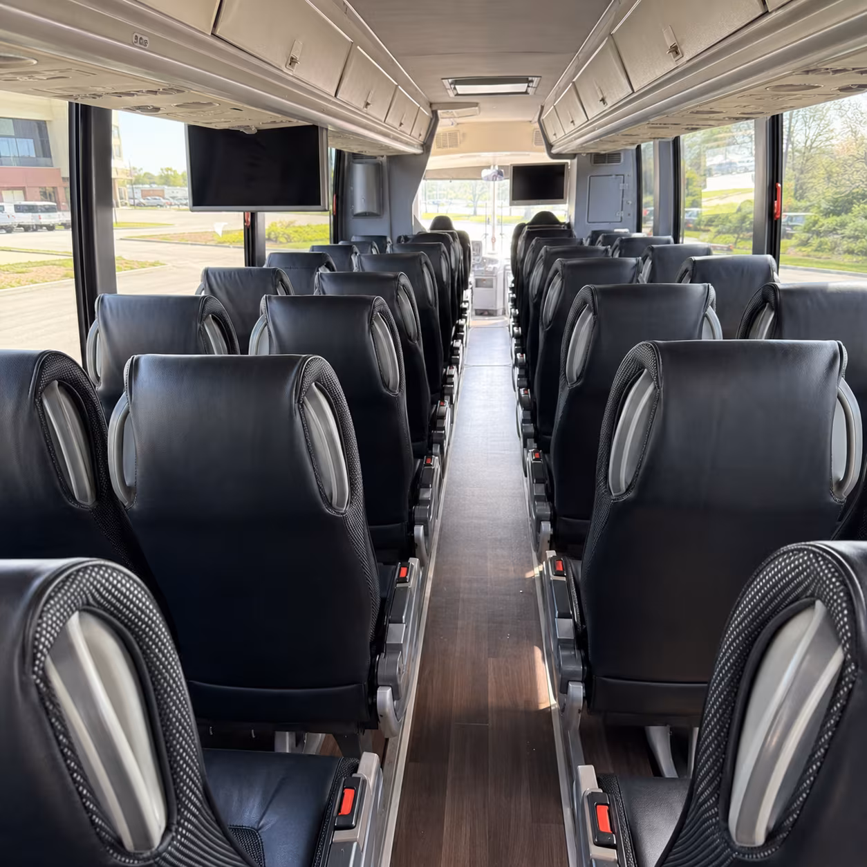 orem 56 passenger charter bus inside