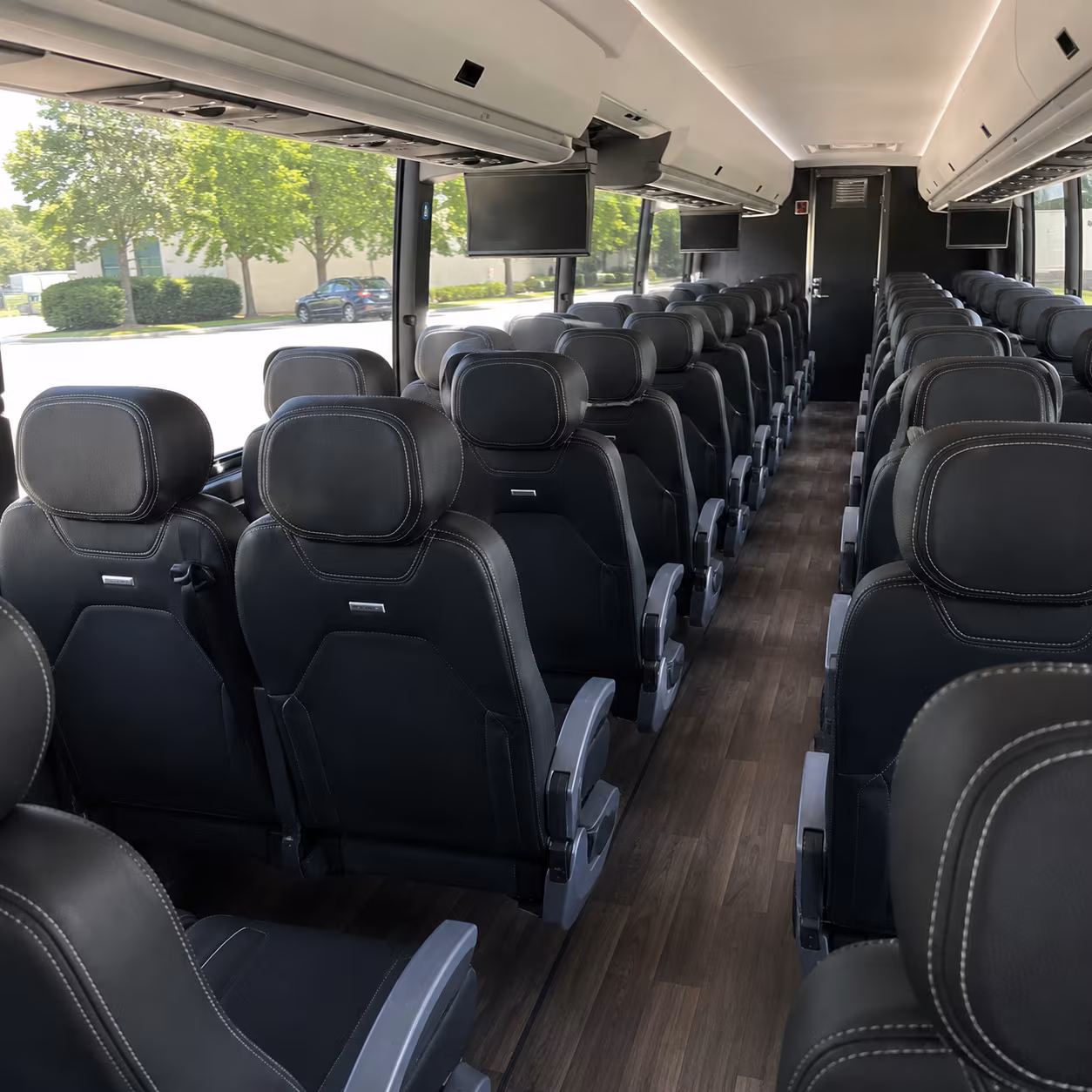orem 56 passenger charter bus interior